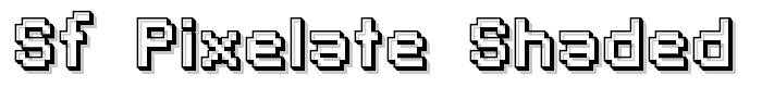 SF Pixelate Shaded Bold font